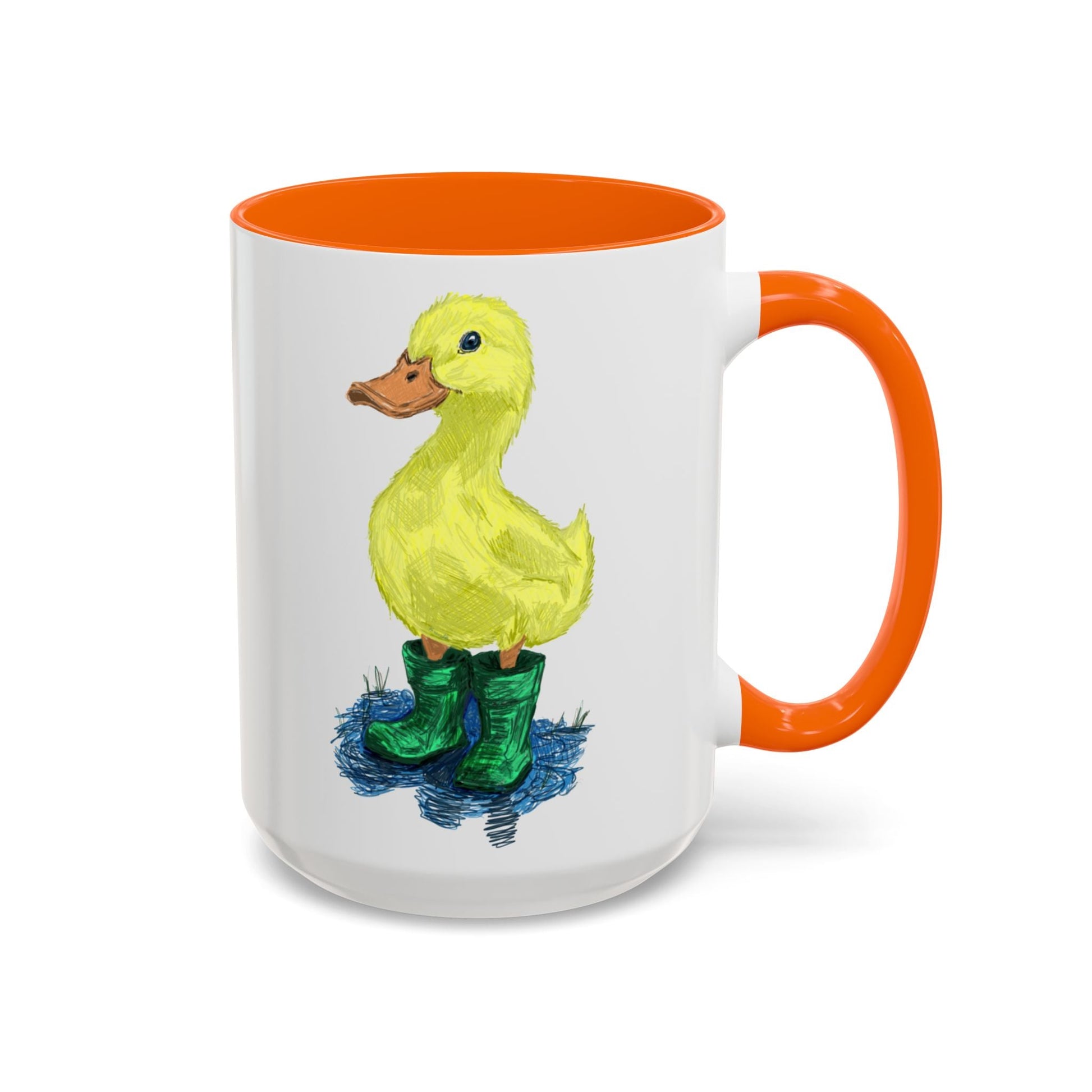 Farmhouse Duck Boots Accent Coffee Mug - 11 oz & 15 oz - Blue Cava