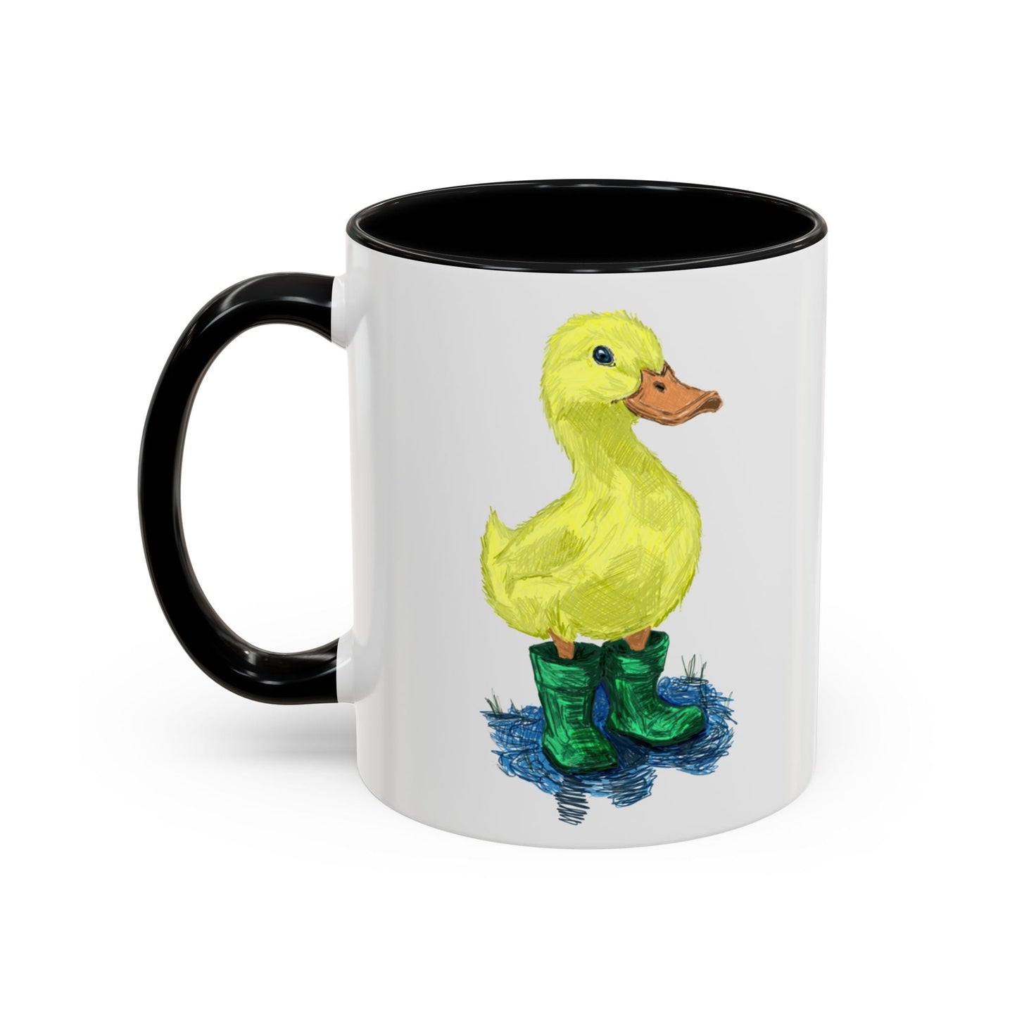 Farmhouse Duck Boots Accent Coffee Mug - 11 oz & 15 oz - Blue Cava