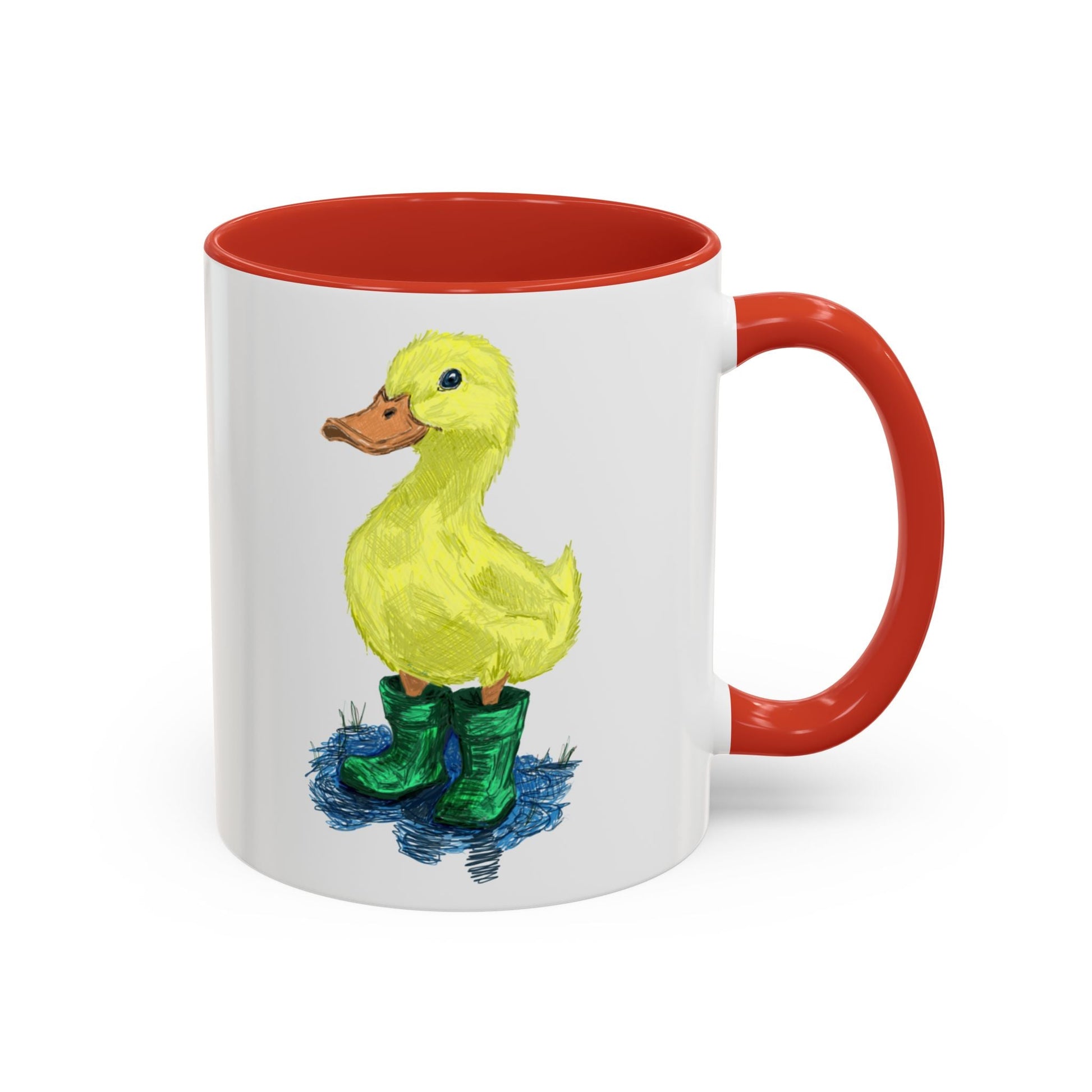 Farmhouse Duck Boots Accent Coffee Mug - 11 oz & 15 oz - Blue Cava