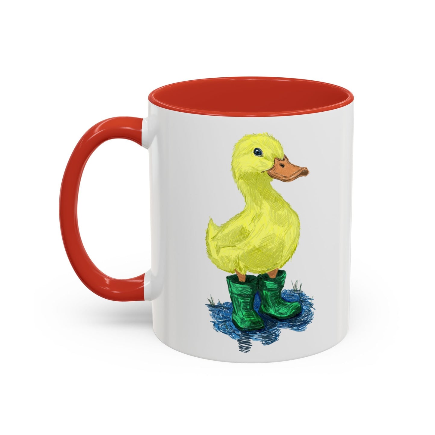 Farmhouse Duck Boots Accent Coffee Mug - 11 oz & 15 oz - Blue Cava