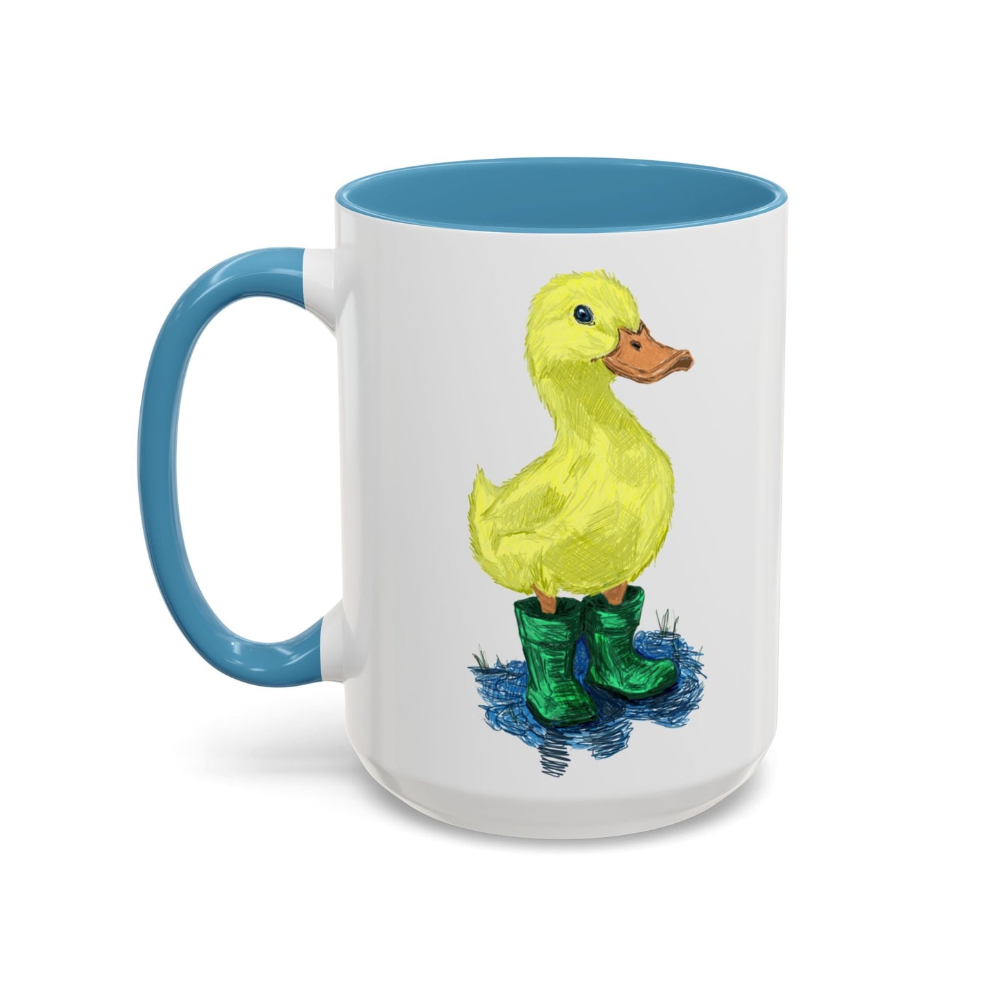 Farmhouse Duck Boots Accent Coffee Mug - 11 oz & 15 oz - Blue Cava