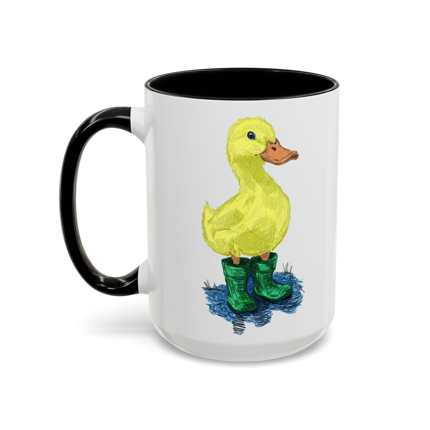 Farmhouse Duck Boots Accent Coffee Mug - 11 oz & 15 oz - Blue Cava