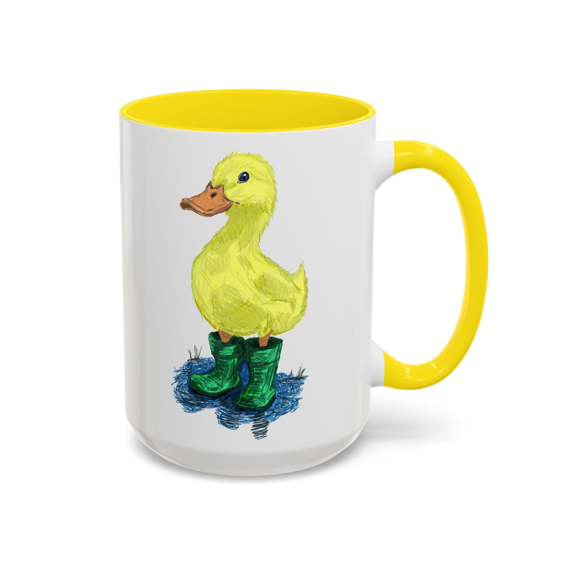 Farmhouse Duck Boots Accent Coffee Mug - 11 oz & 15 oz - Blue Cava