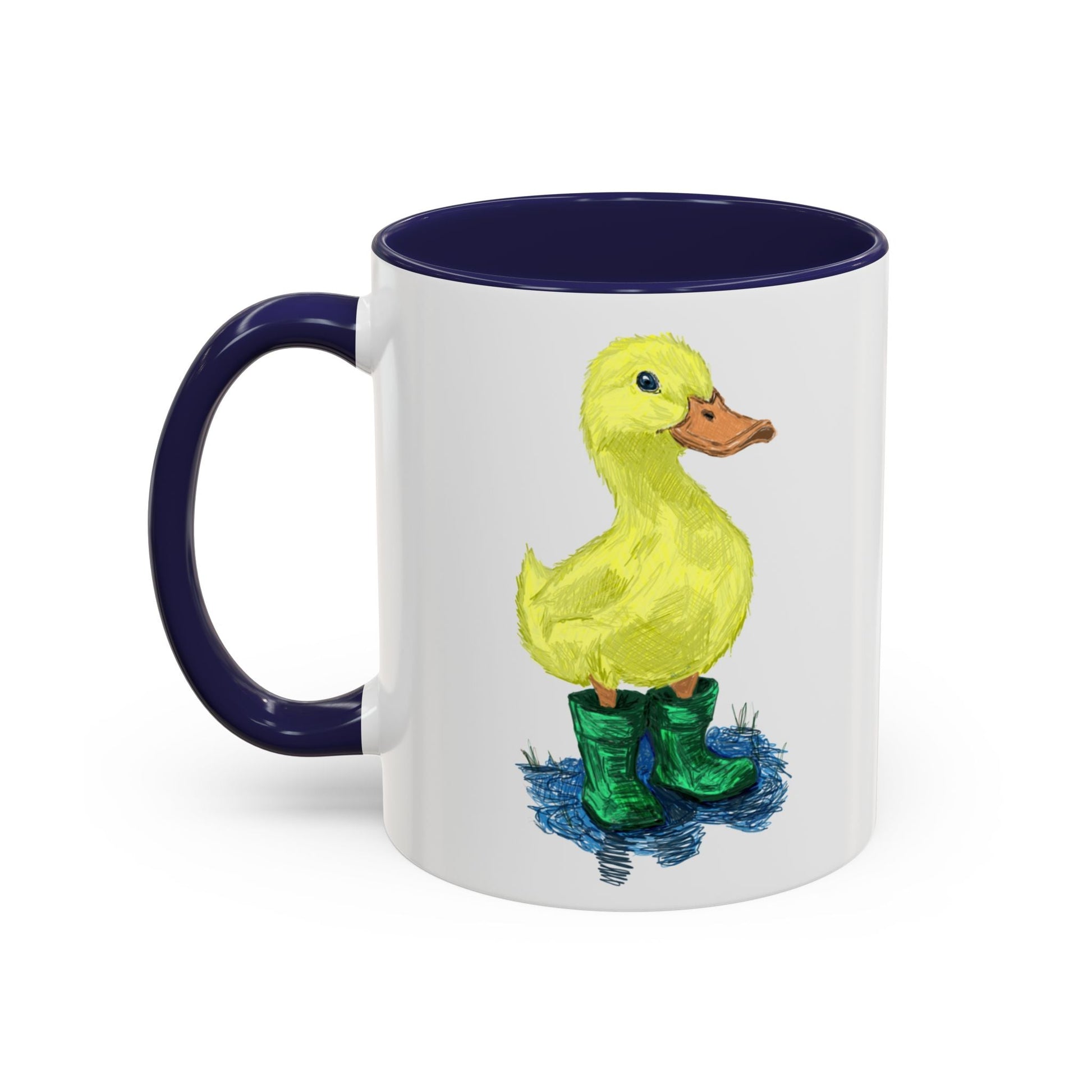 Farmhouse Duck Boots Accent Coffee Mug - 11 oz & 15 oz - Blue Cava