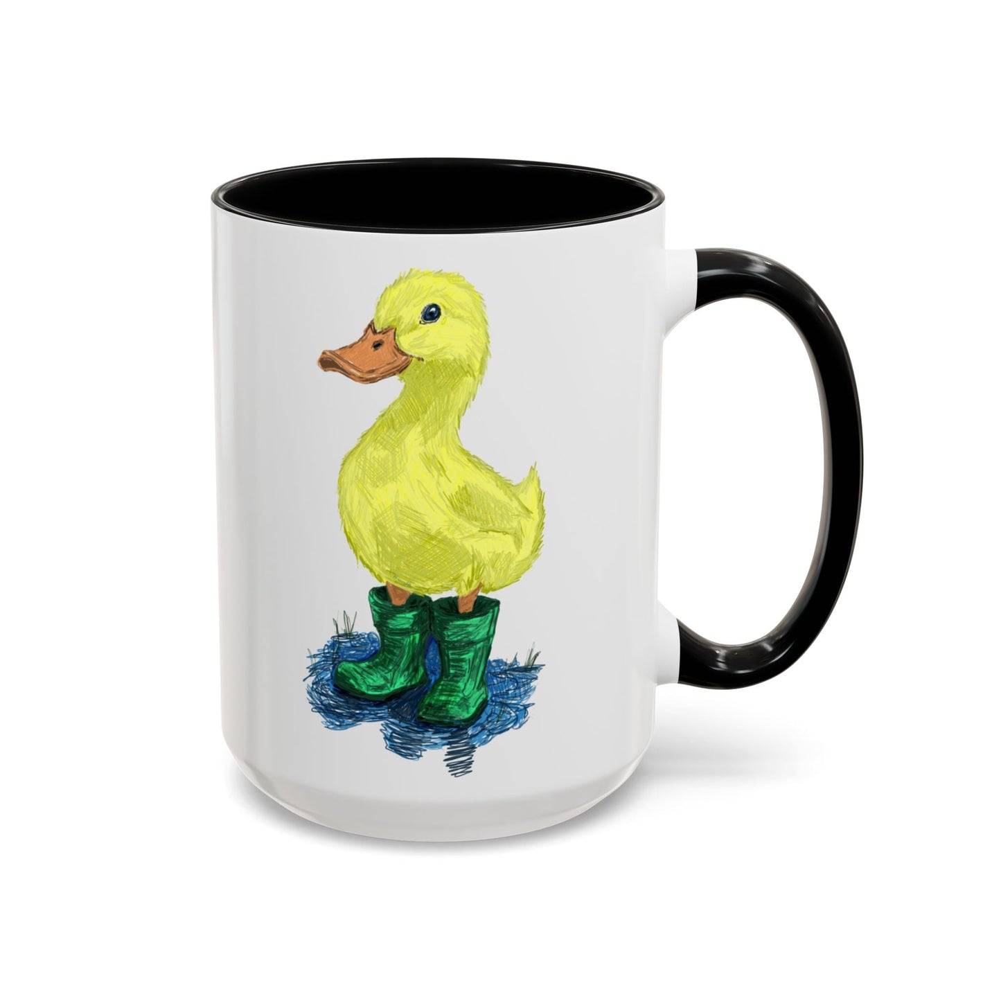 Farmhouse Duck Boots Accent Coffee Mug - 11 oz & 15 oz - Blue Cava