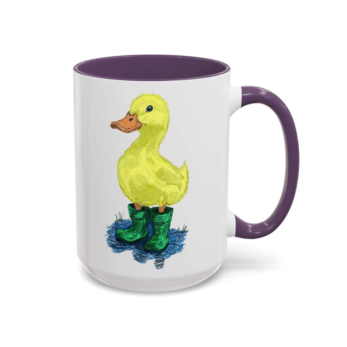 Farmhouse Duck Boots Accent Coffee Mug - 11 oz & 15 oz - Blue Cava