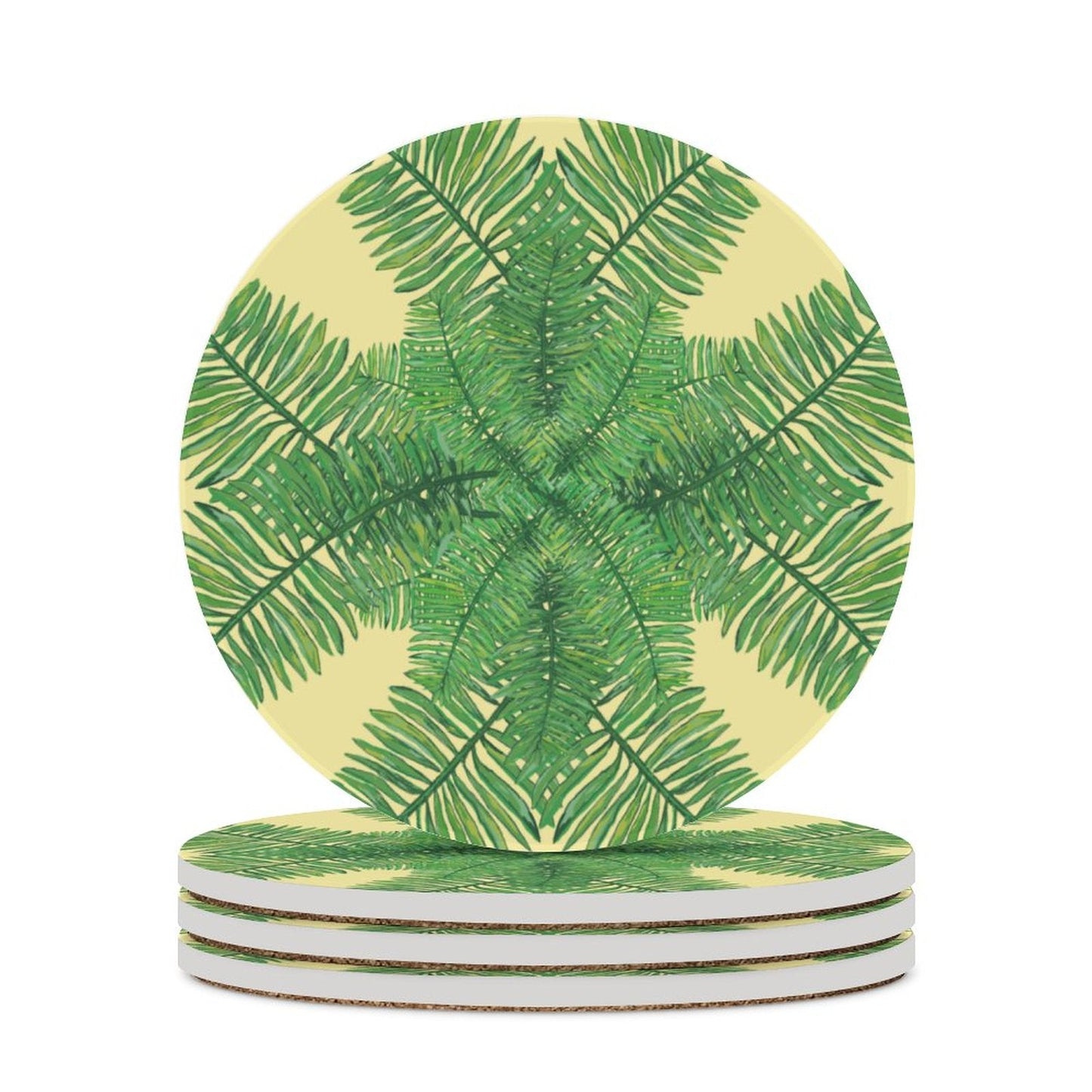 Fern Ceramic Coaster - Blue Cava