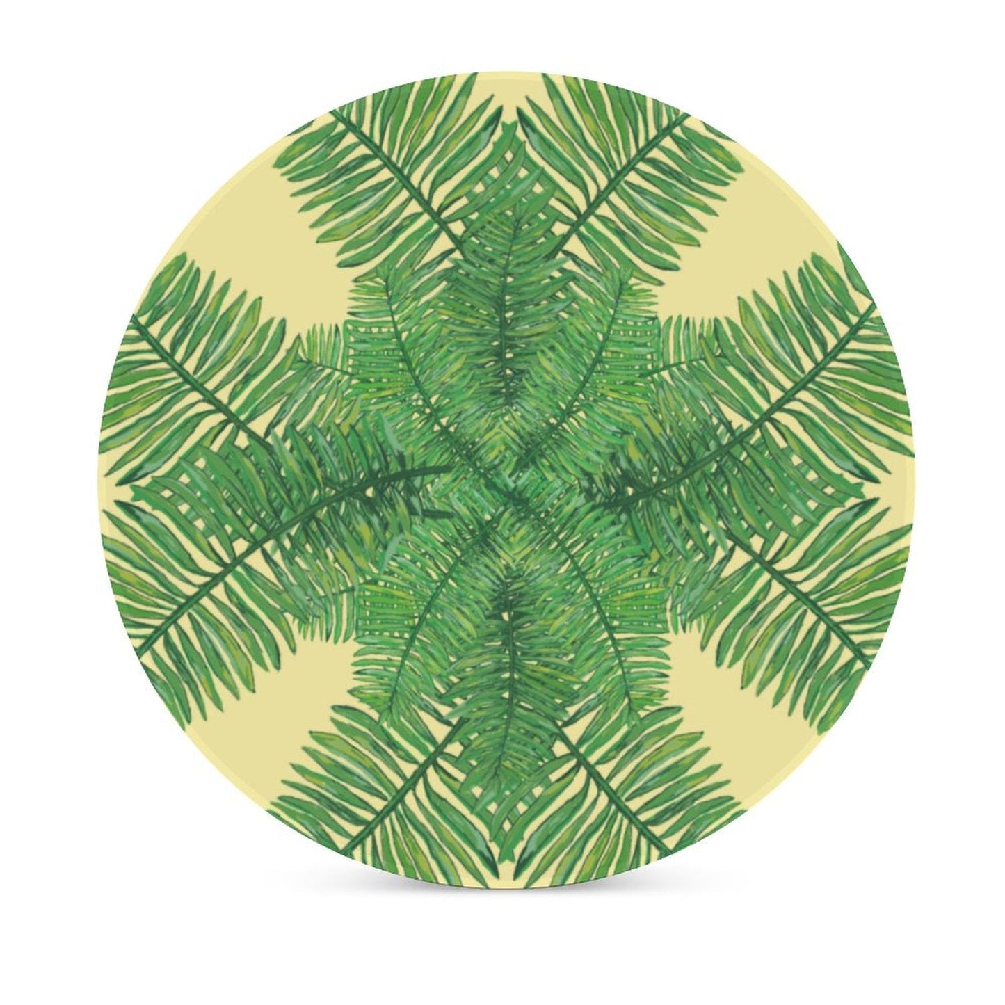 Fern Ceramic Coaster - Blue Cava