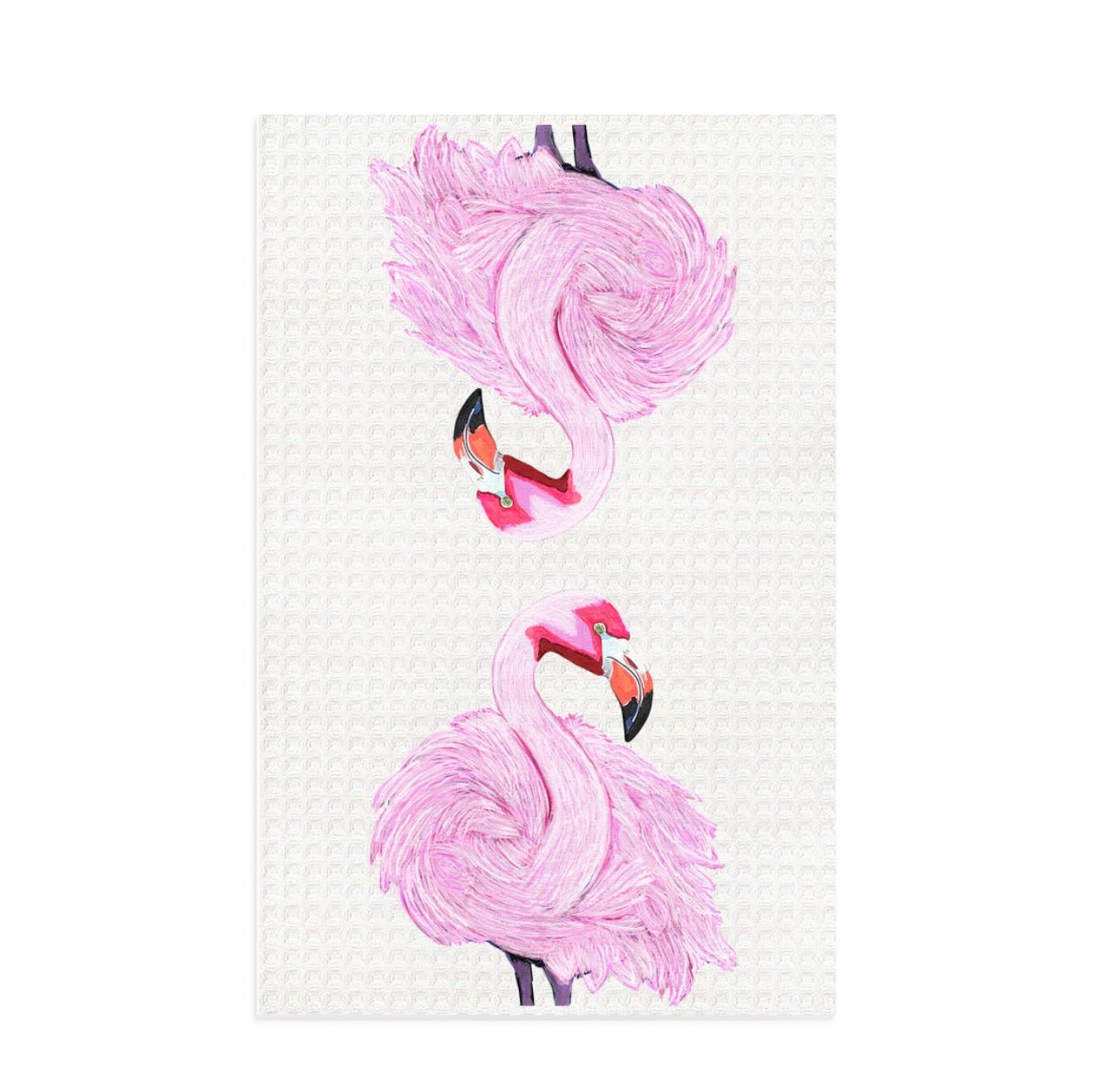 Flamingo Microfiber Waffle Towel - Blue Cava