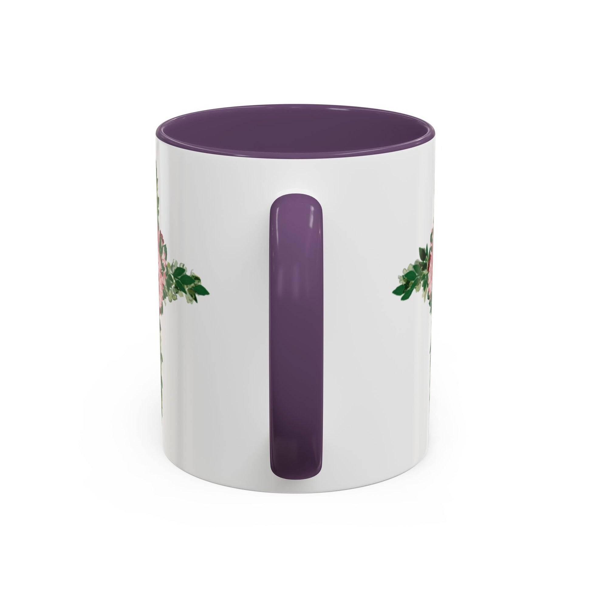 Floral Cross Two Tone Ceramic Mugs, 11oz & 15 oz. - Blue Cava