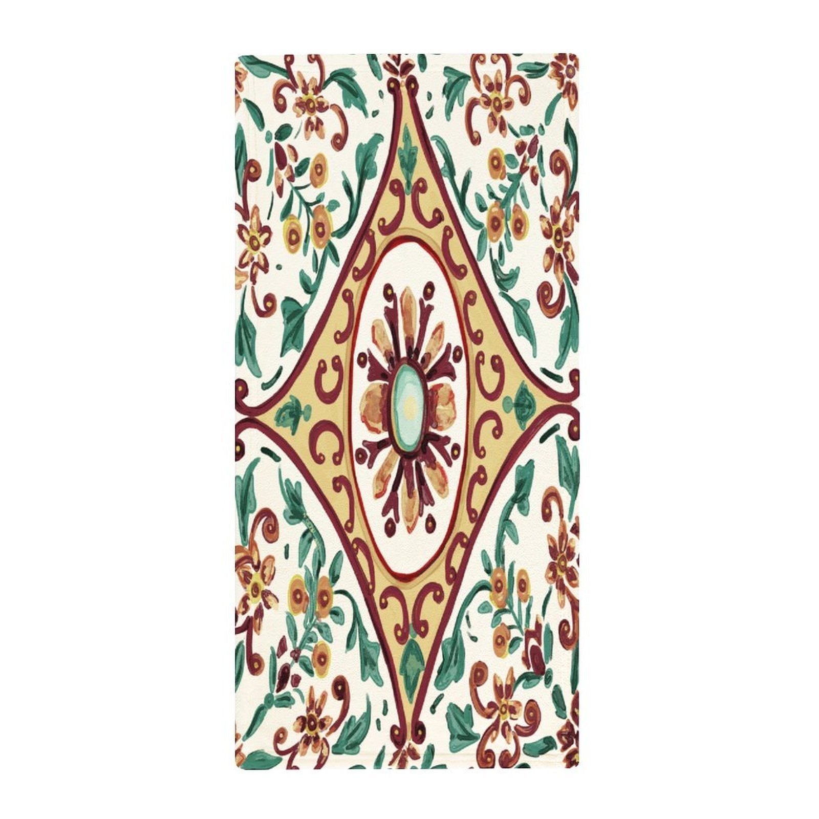 Floral Hand Towel - Blue Cava