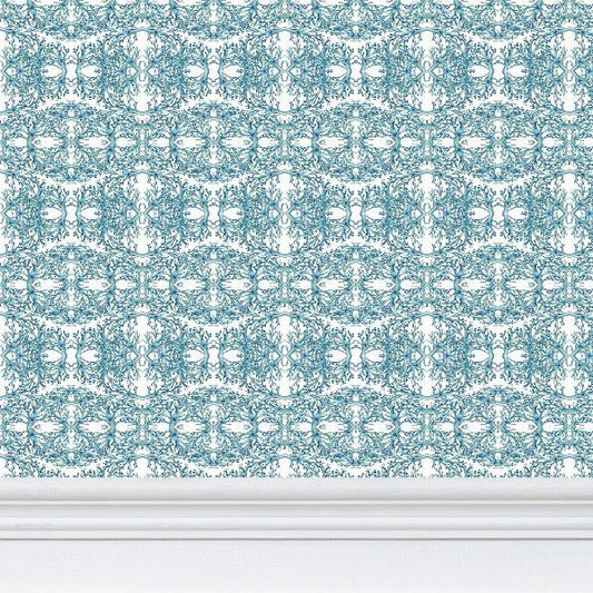 Geometric Wallpaper - Blue Cava