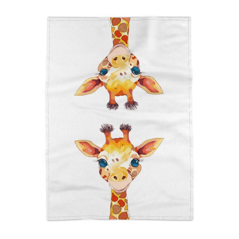 Giraffe Tea Towel - Blue Cava