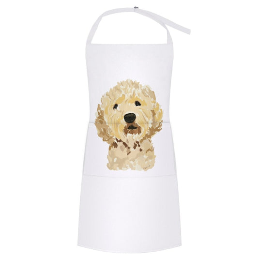 GoldenDoodle Apron With Pocket - Blue Cava