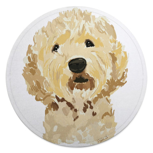 GoldenDoodle Circular Blanket - Blue Cava