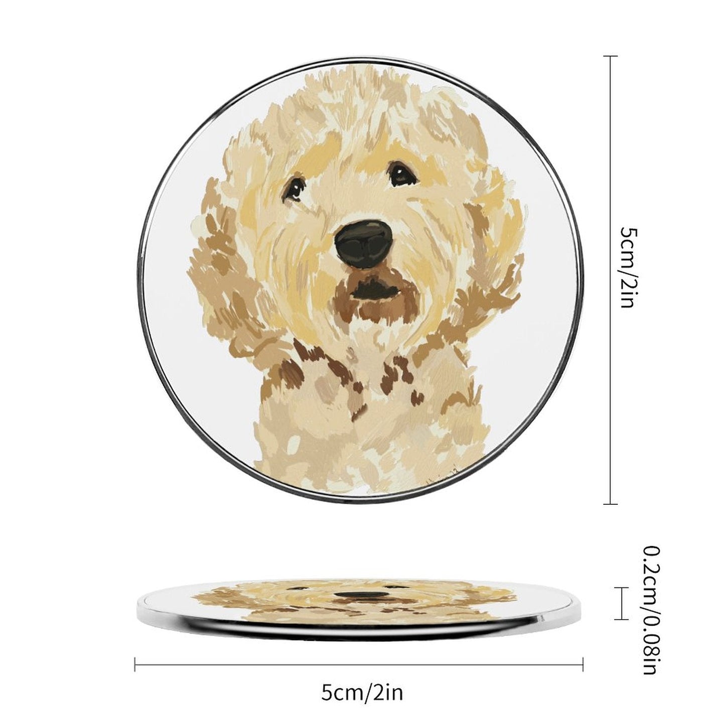 GoldenDoodle Cute Fridge Magnets - Blue Cava