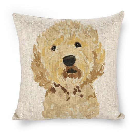 GoldenDoodle Personalized Photo Pillowcases (Pillow Excluded) - Blue Cava