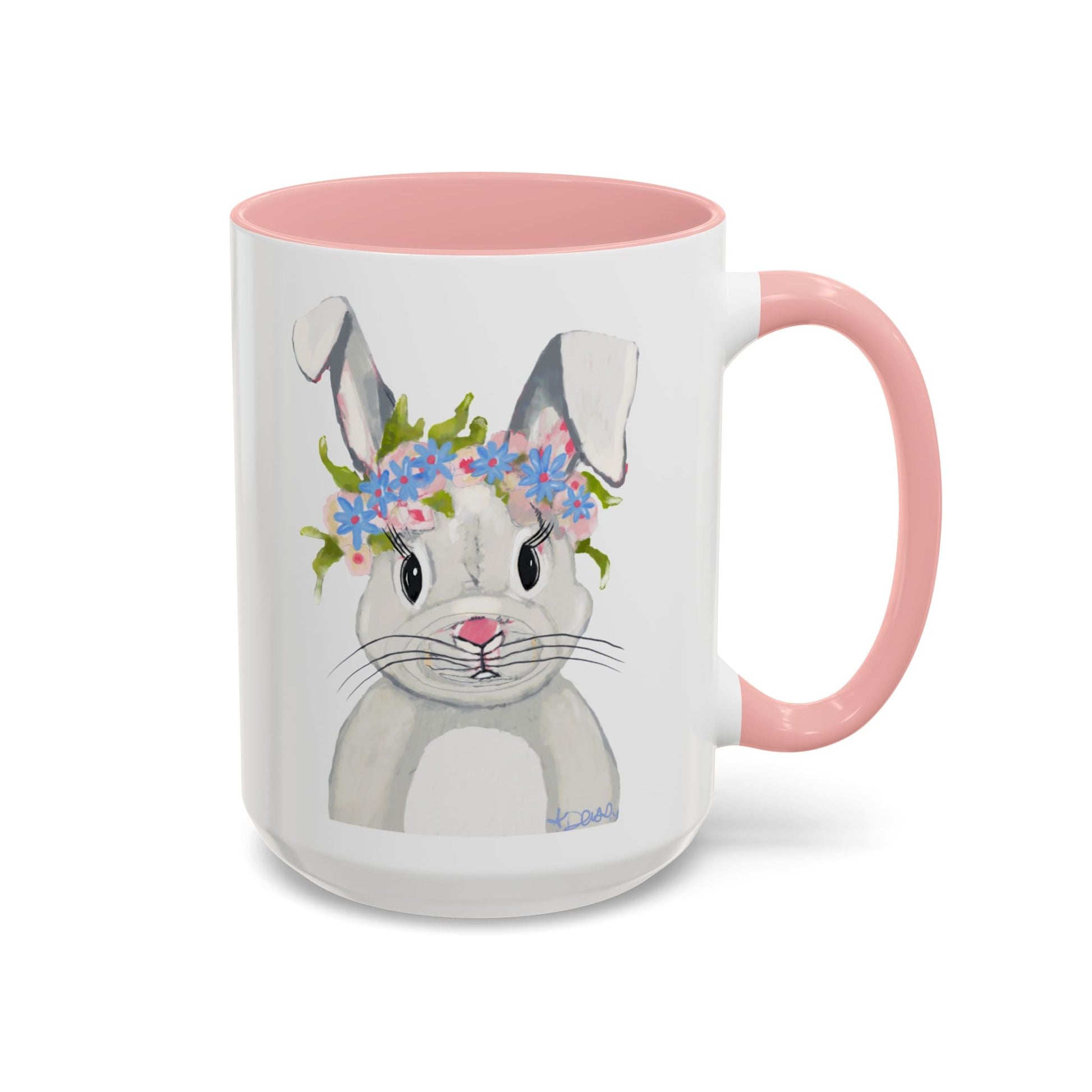 Hops A Lot Bunny Coffee Mug (11oz & 15oz) - Blue Cava