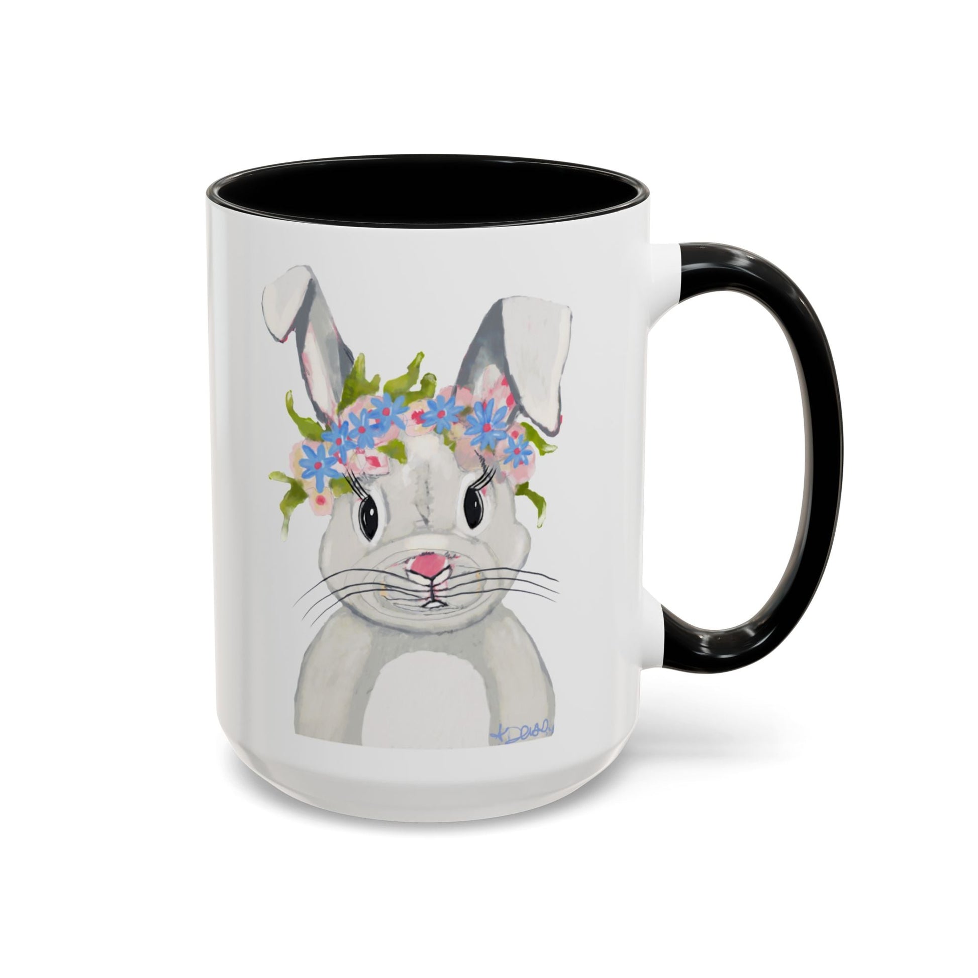 Hops A Lot Bunny Coffee Mug (11oz & 15oz) - Blue Cava