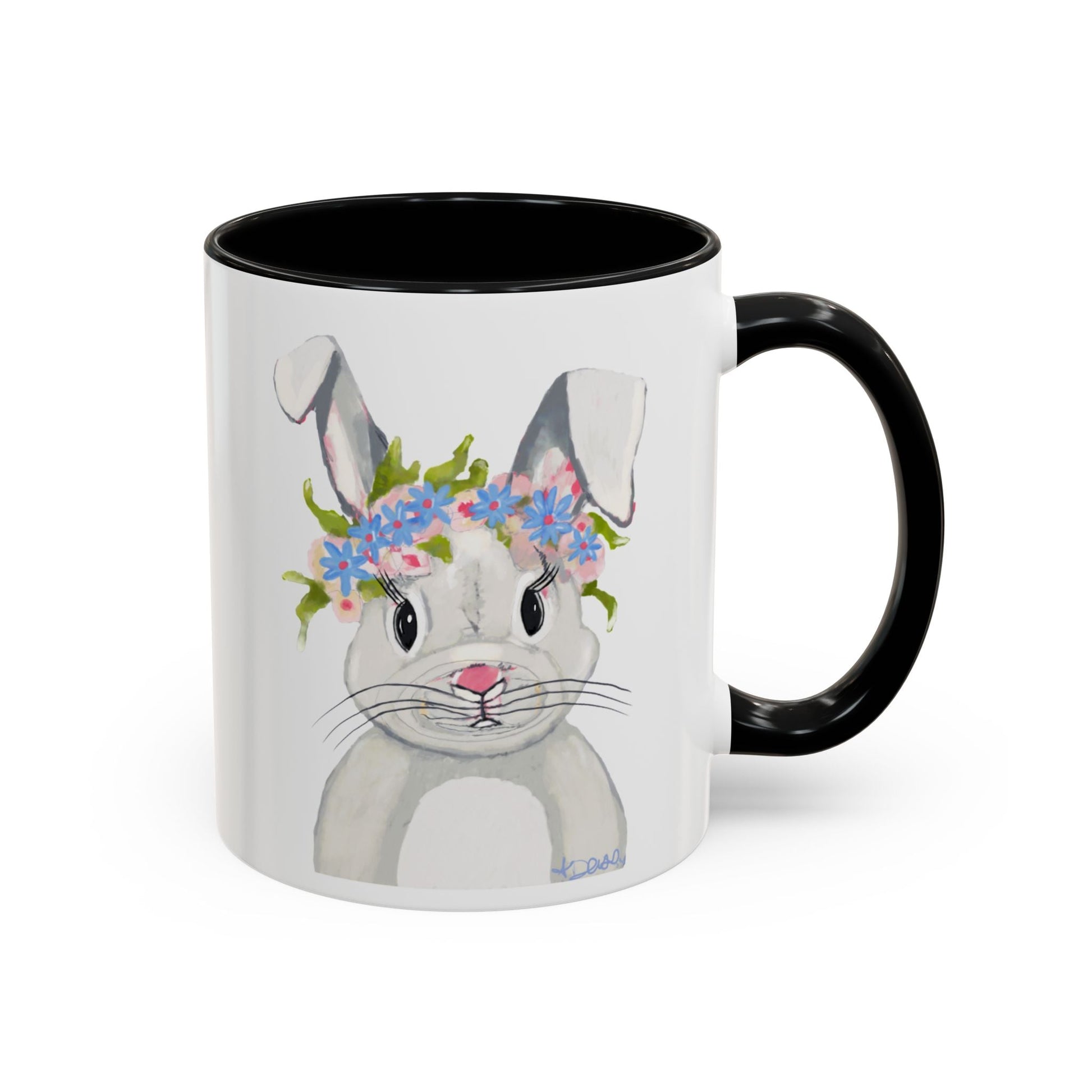 Hops A Lot Bunny Coffee Mug (11oz & 15oz) - Blue Cava