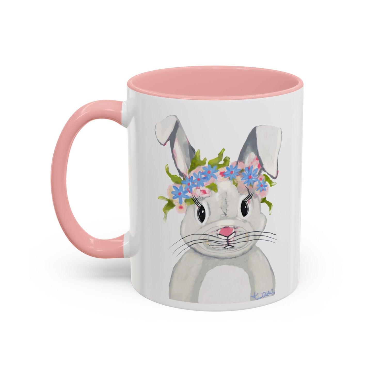 Hops A Lot Bunny Coffee Mug (11oz & 15oz) - Blue Cava