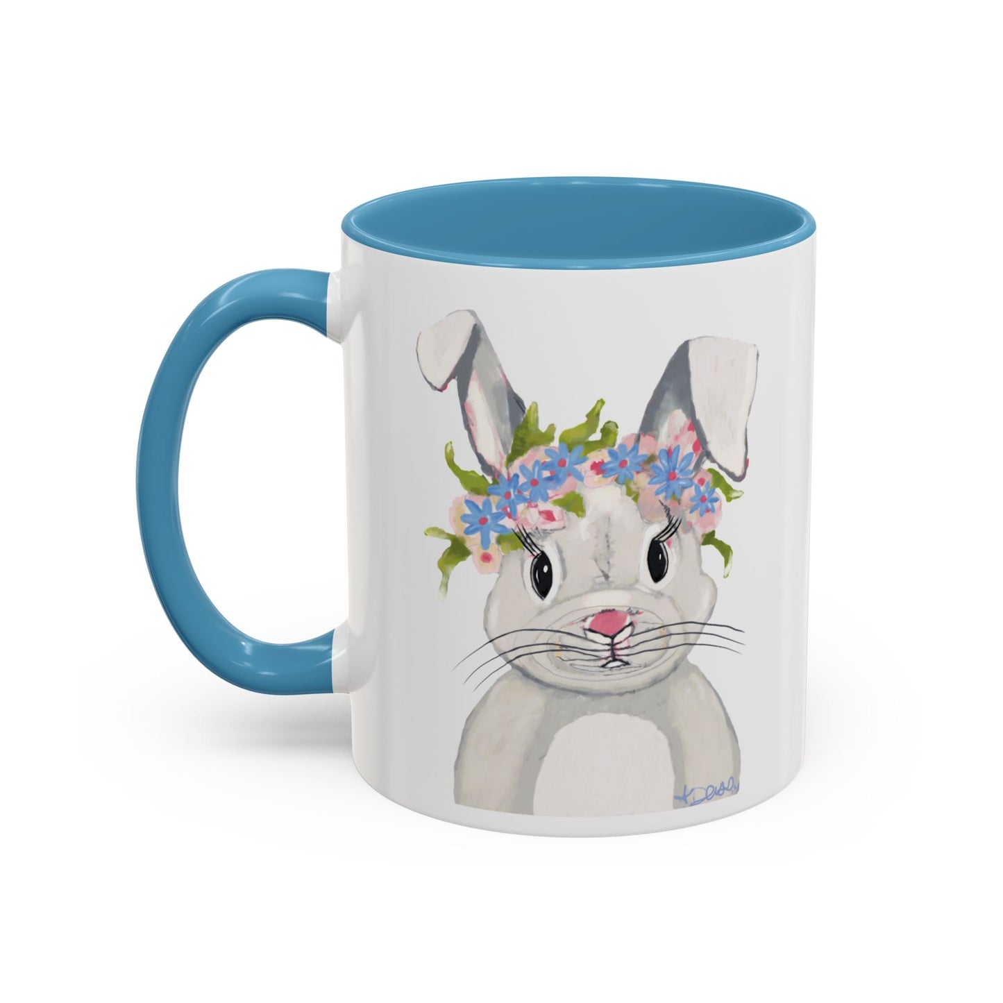 Hops A Lot Bunny Two Tone Ceramic Mug 11oz & 15oz - Blue Cava