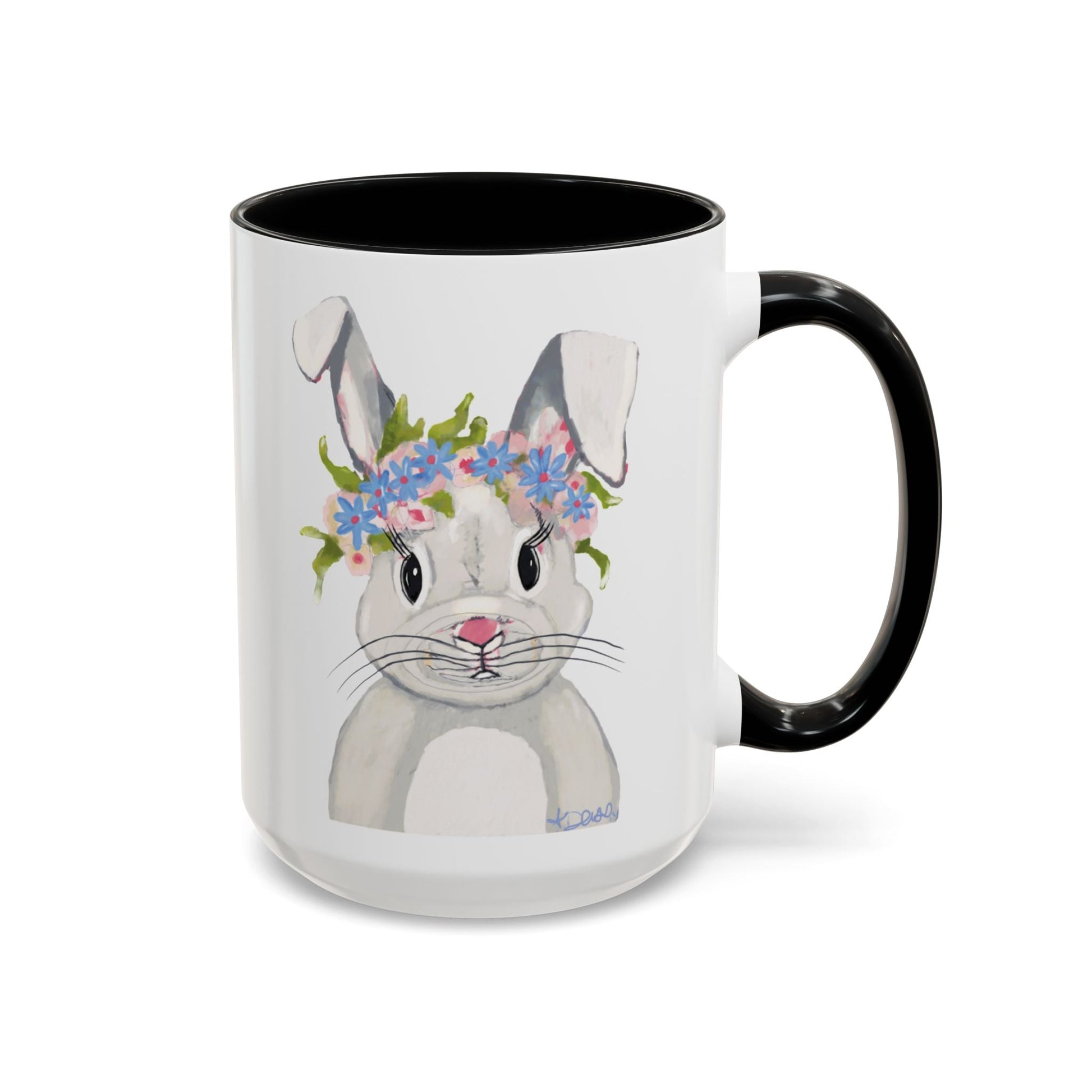 Hops A Lot Bunny Two Tone Ceramic Mug 11oz & 15oz - Blue Cava