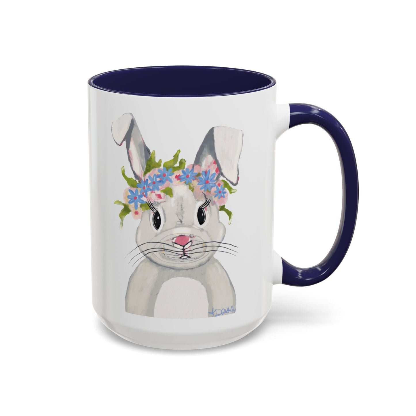 Hops A Lot Bunny Two Tone Ceramic Mug 11oz & 15oz - Blue Cava