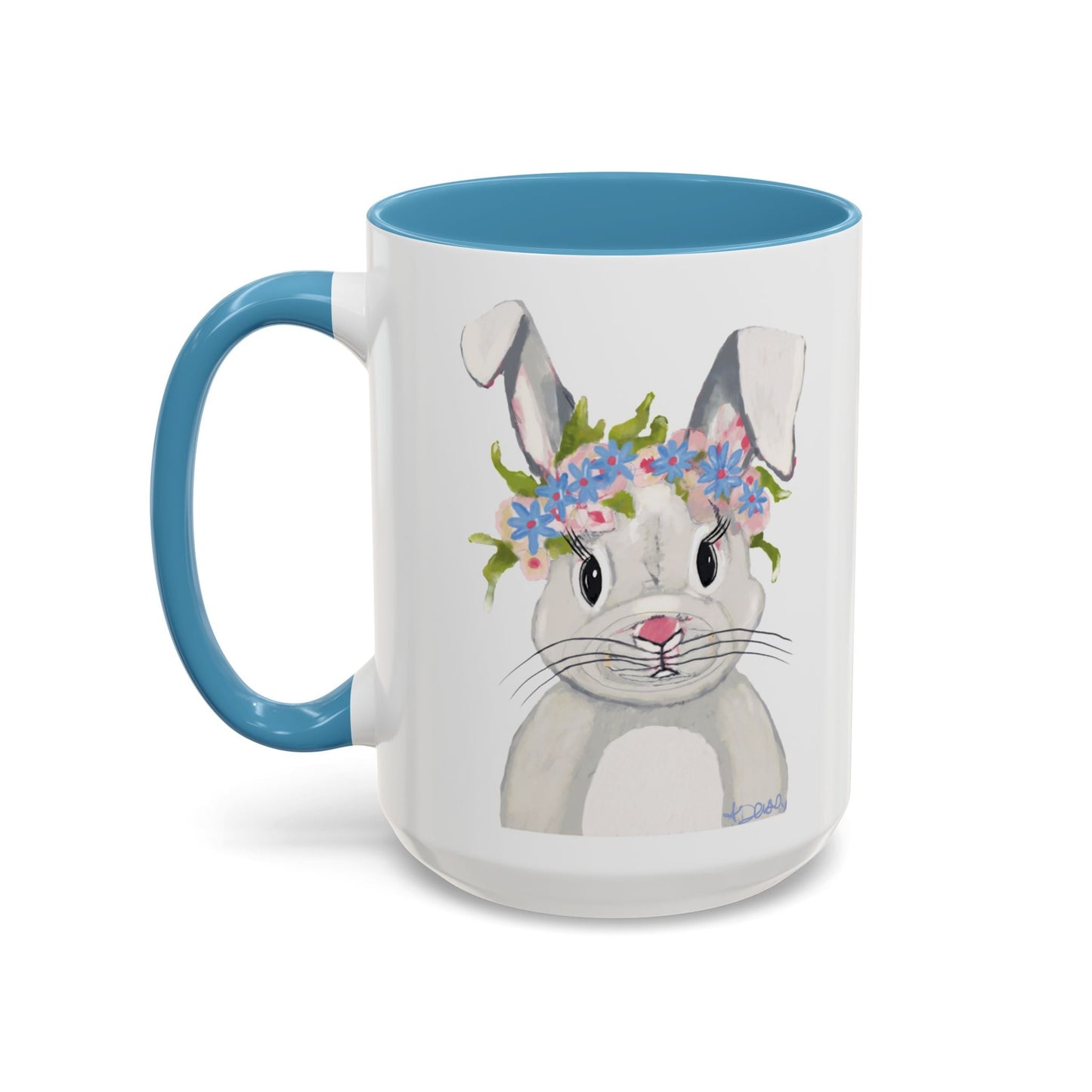 Hops A Lot Bunny Two Tone Ceramic Mug 11oz & 15oz - Blue Cava