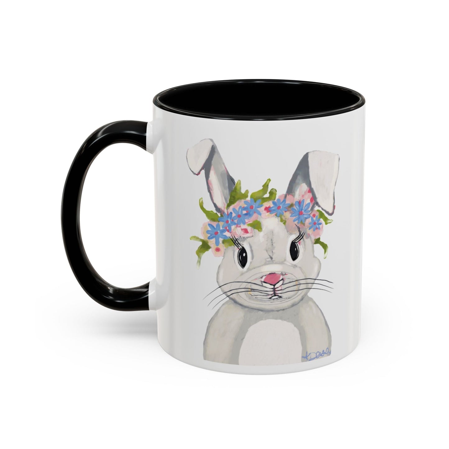 Hops A Lot Bunny Two Tone Ceramic Mug 11oz & 15oz - Blue Cava