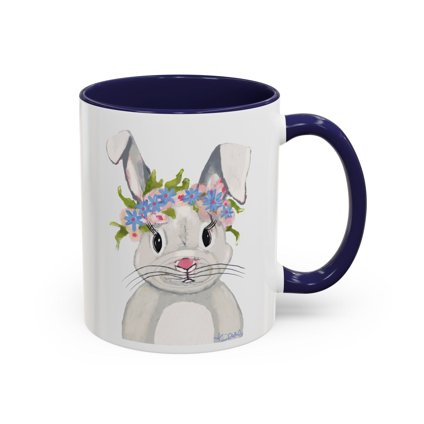 Hops A Lot Bunny Two Tone Ceramic Mug 11oz & 15oz - Blue Cava