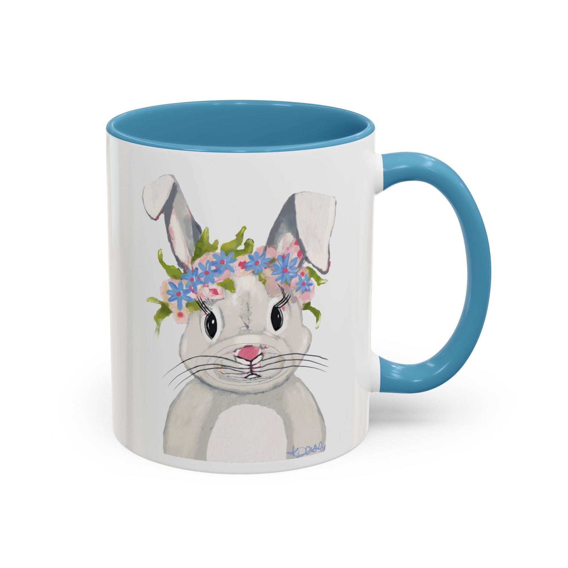 Hops A Lot Bunny Two Tone Ceramic Mug 11oz & 15oz - Blue Cava