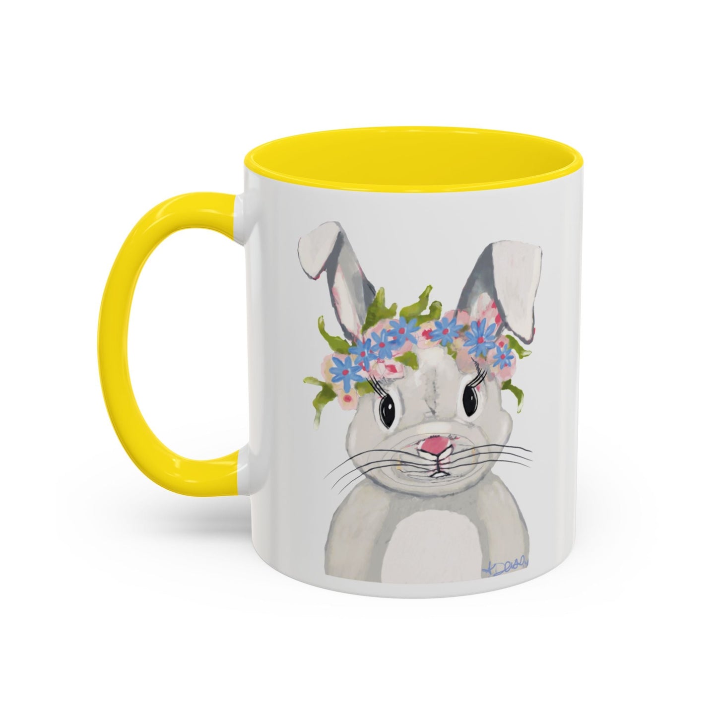 Hops A Lot Bunny Two Tone Ceramic Mug 11oz & 15oz - Blue Cava