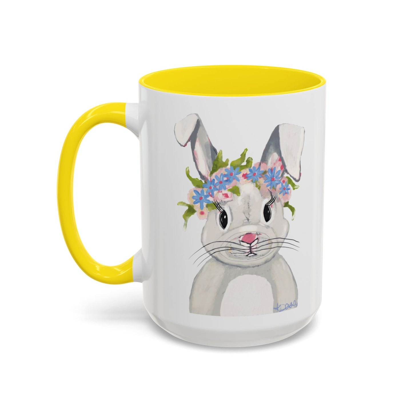 Hops A Lot Bunny Two Tone Ceramic Mug 11oz & 15oz - Blue Cava