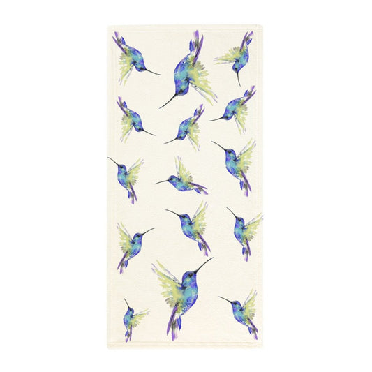 Hummingbird “Flossie” Hand Towel - Blue Cava