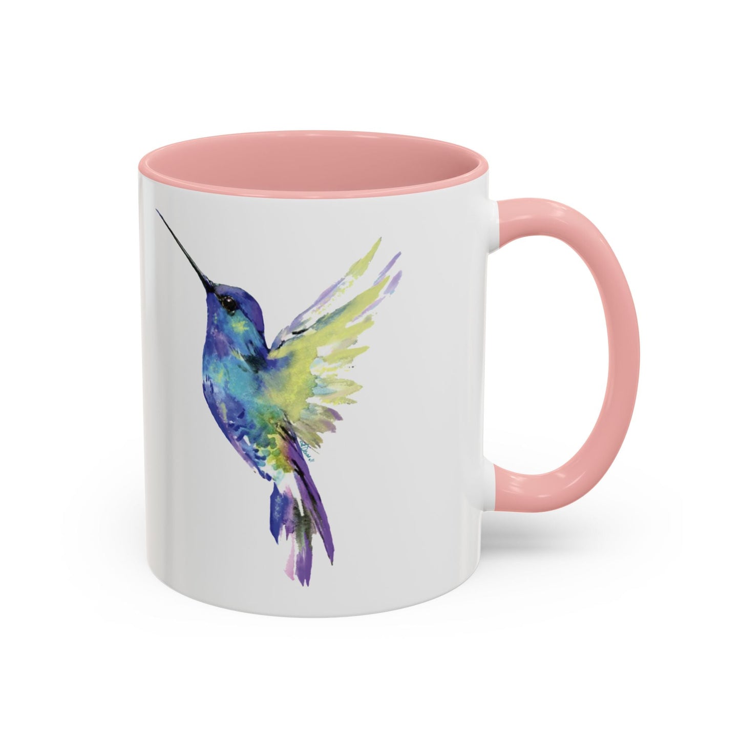 Hummingbird Two Tone Ceramic Mug (11oz & 15oz) - Blue Cava