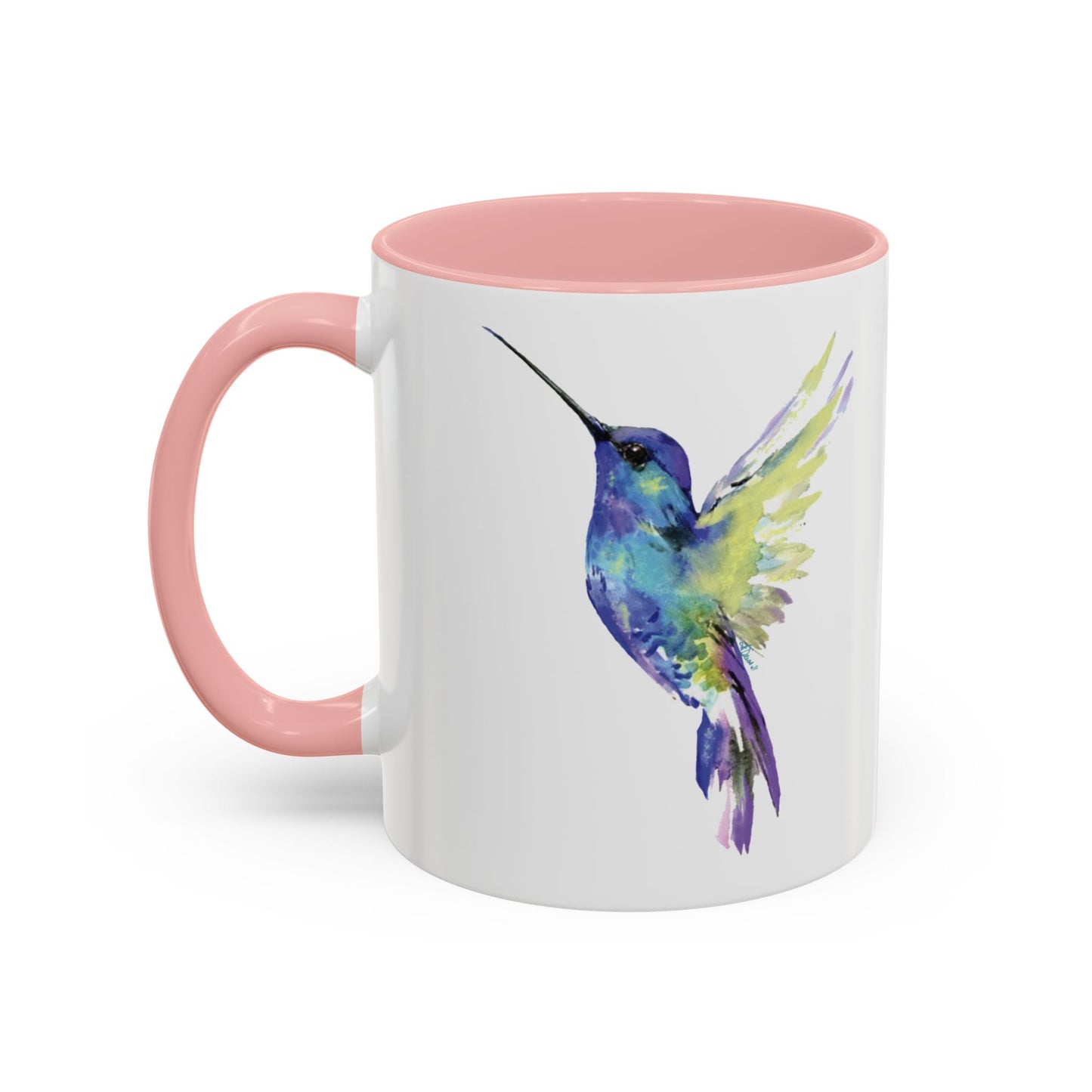 Hummingbird Two Tone Ceramic Mug (11oz & 15oz) - Blue Cava