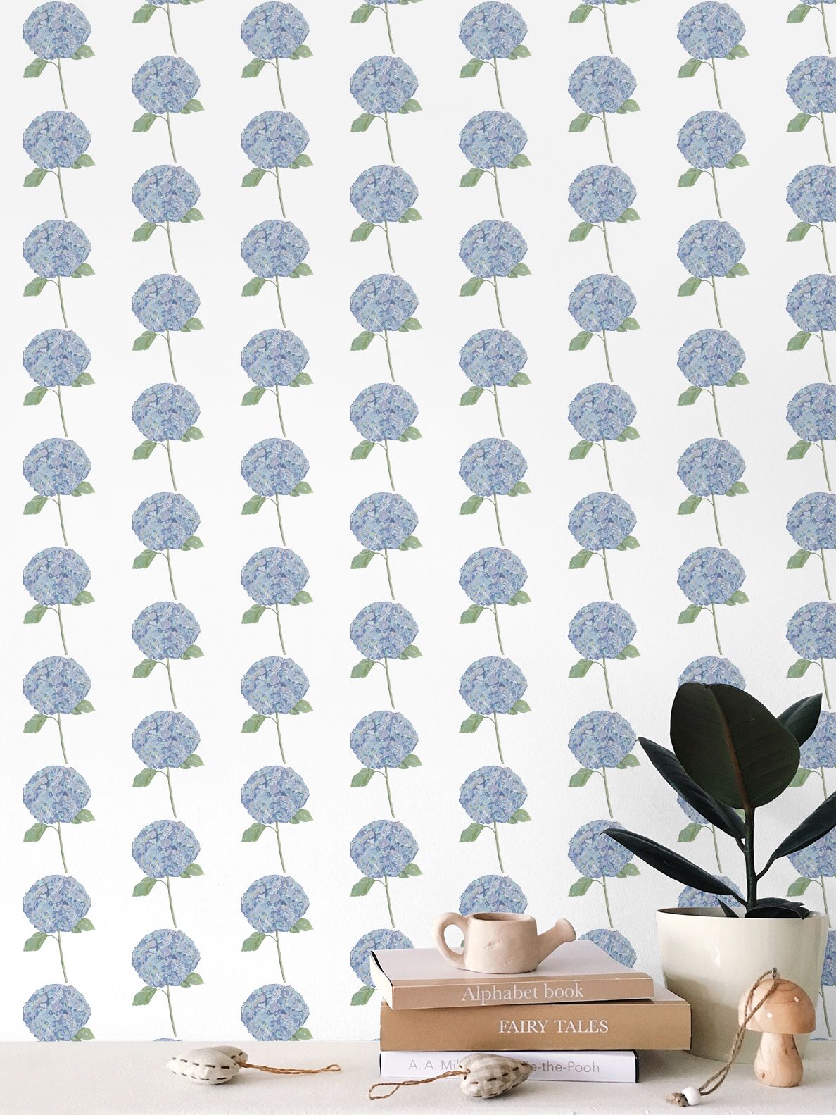 Hydrangea Wallpaper - Blue Cava