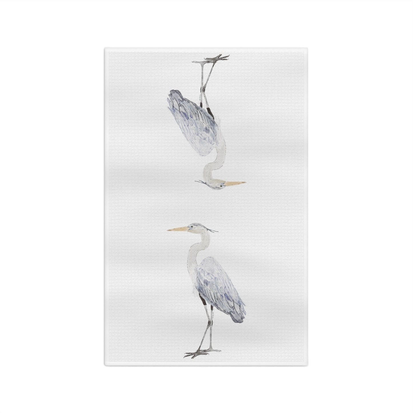 “IGGY” Egret Microfiber Waffle Towel - Blue Cava