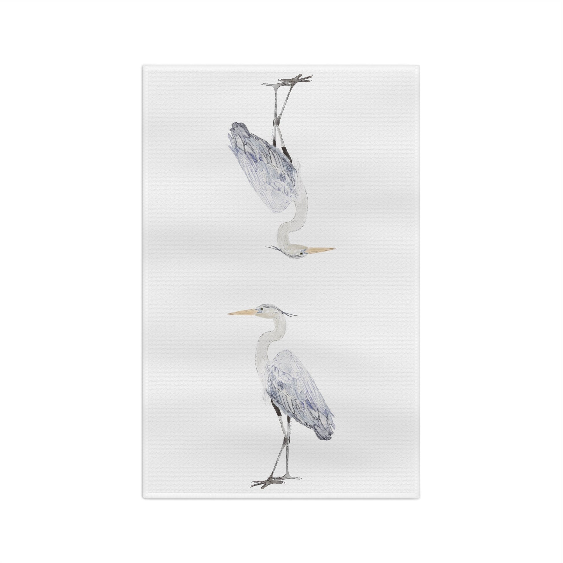 “IGGY” Egret Microfiber Waffle Towel - Blue Cava