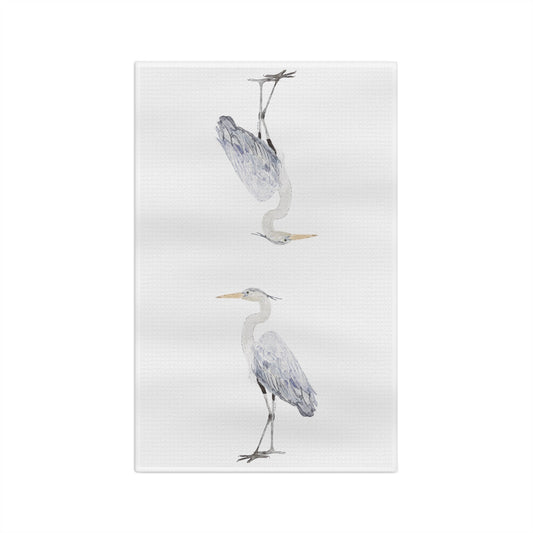 “IGGY” Egret Microfiber Waffle Towel - Blue Cava