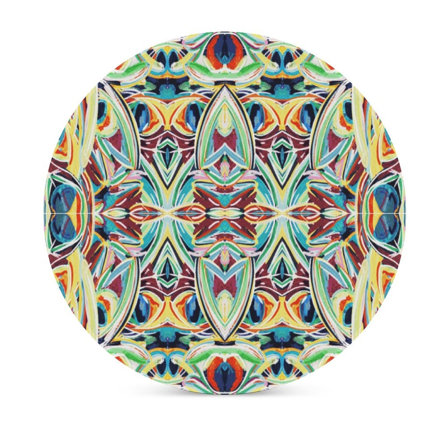 Island Time Round Ceramic Coaster - Blue Cava