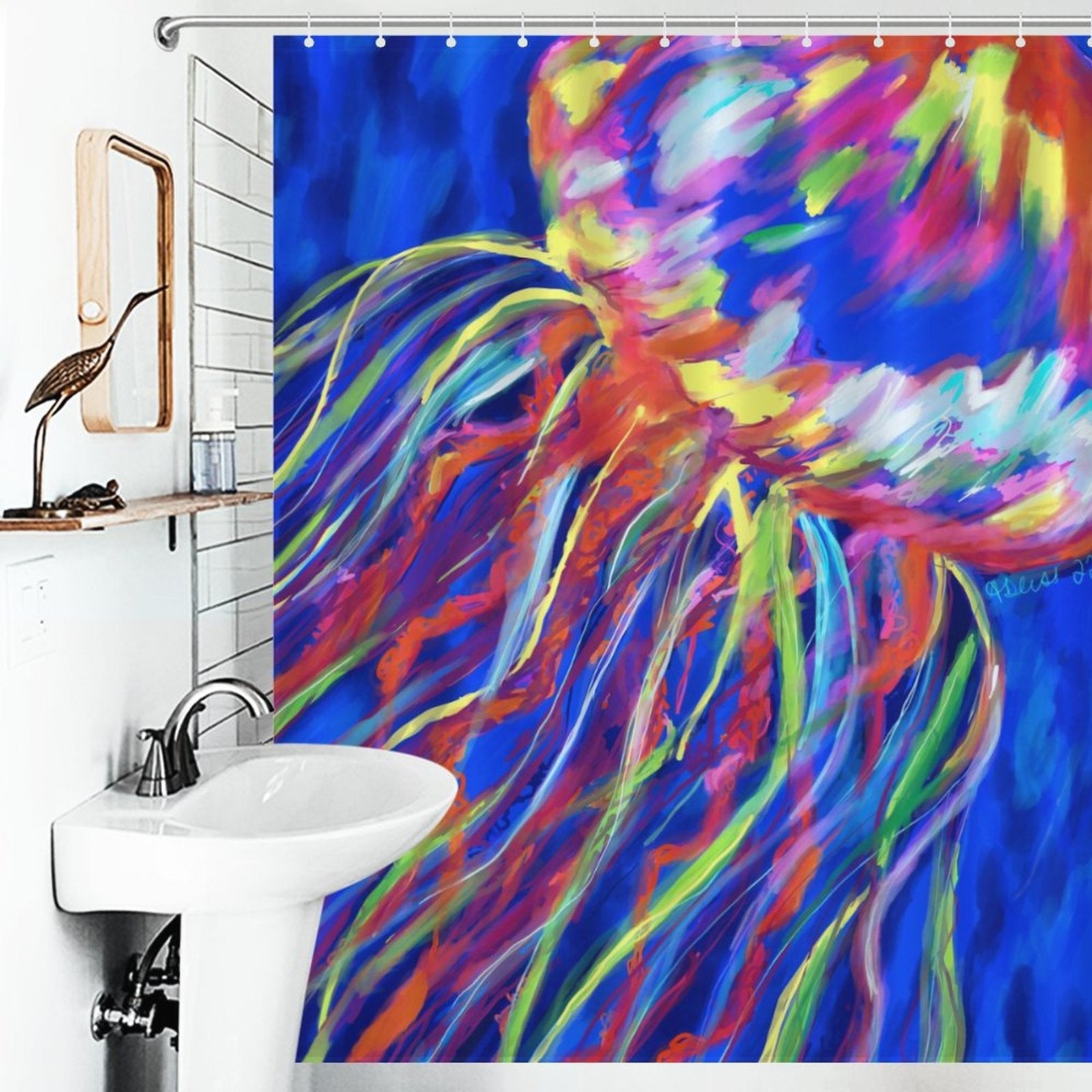 Jellyfish Shower Curtains - Blue Cava