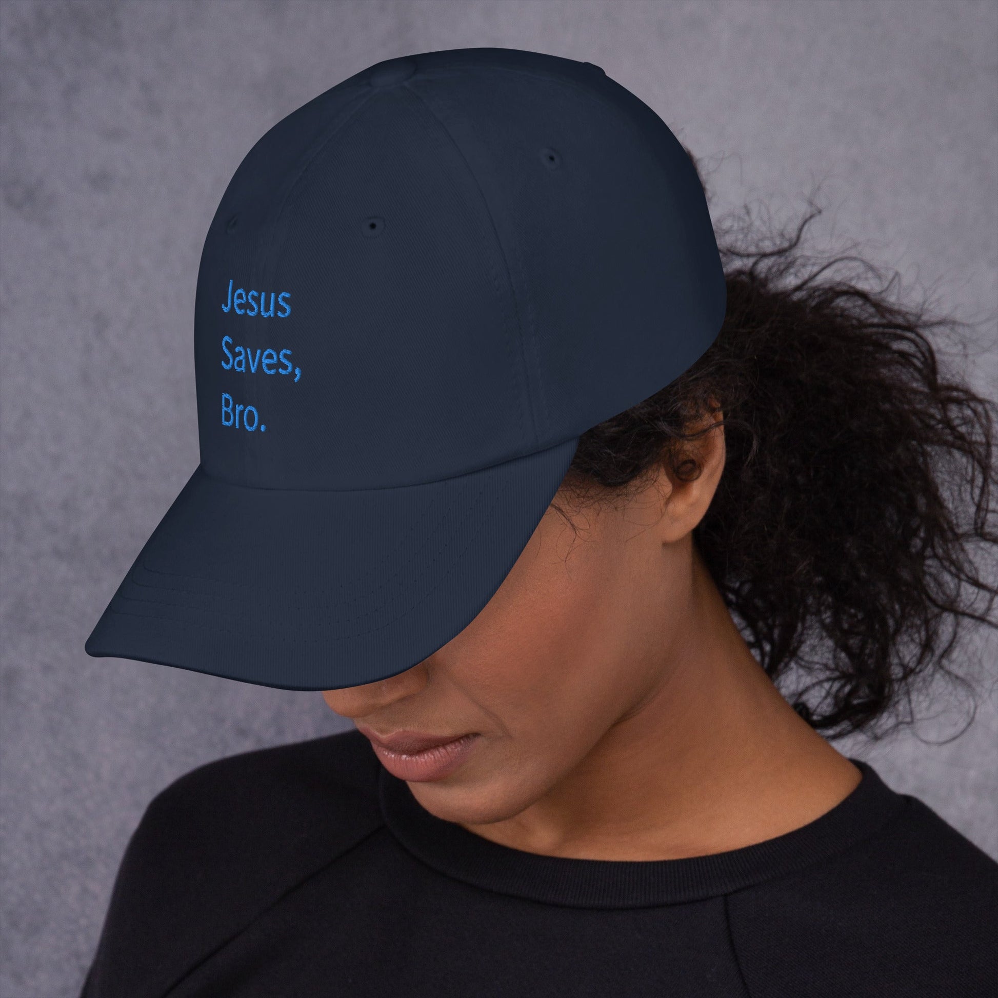 Jesus Saves, Bro Hat - Blue Cava