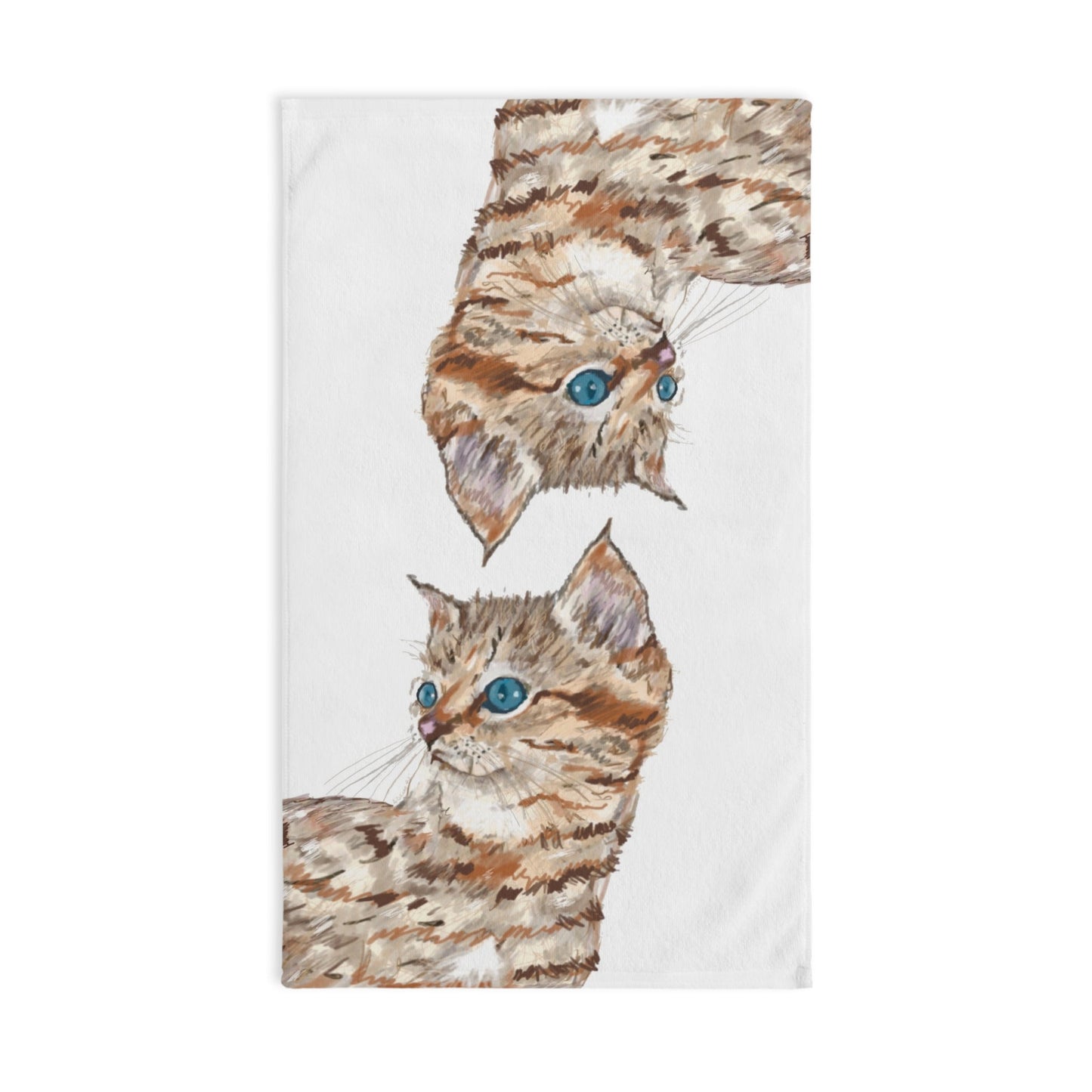 Kitten Hand Towel (Poly/Cotton) - Blue Cava