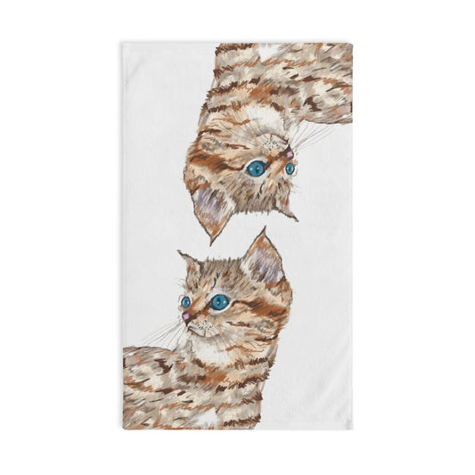 Kitten Hand Towel (Poly/Cotton) - Blue Cava