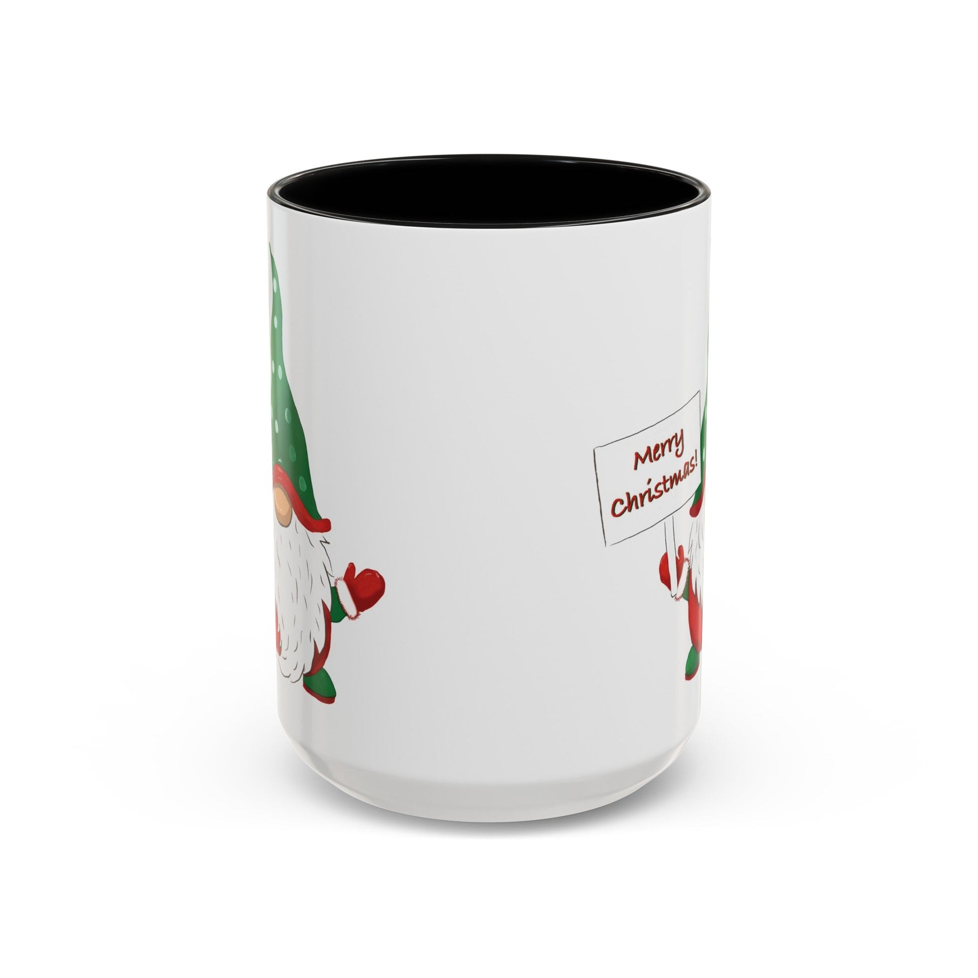 "Kringle" Christmas Gnome Accent Coffee Mug (11oz & 15oz) - Blue Cava