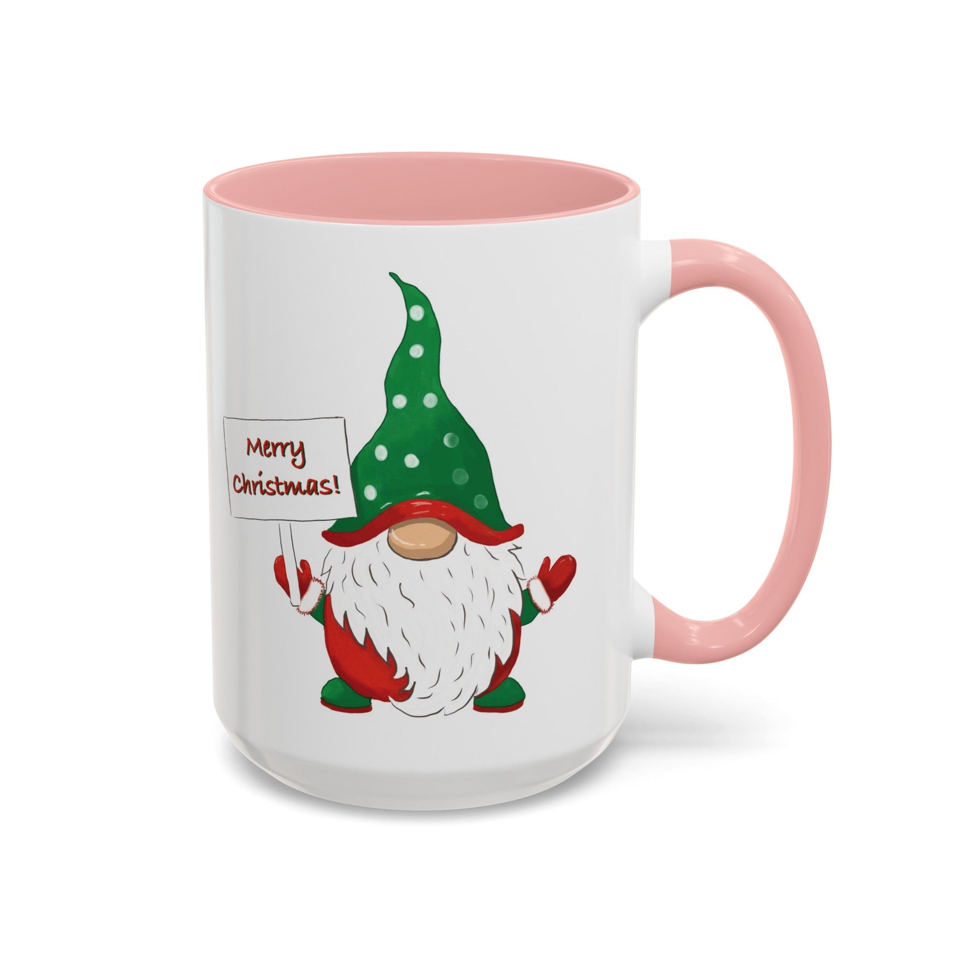 "Kringle" Christmas Gnome Accent Coffee Mug (11oz & 15oz) - Blue Cava