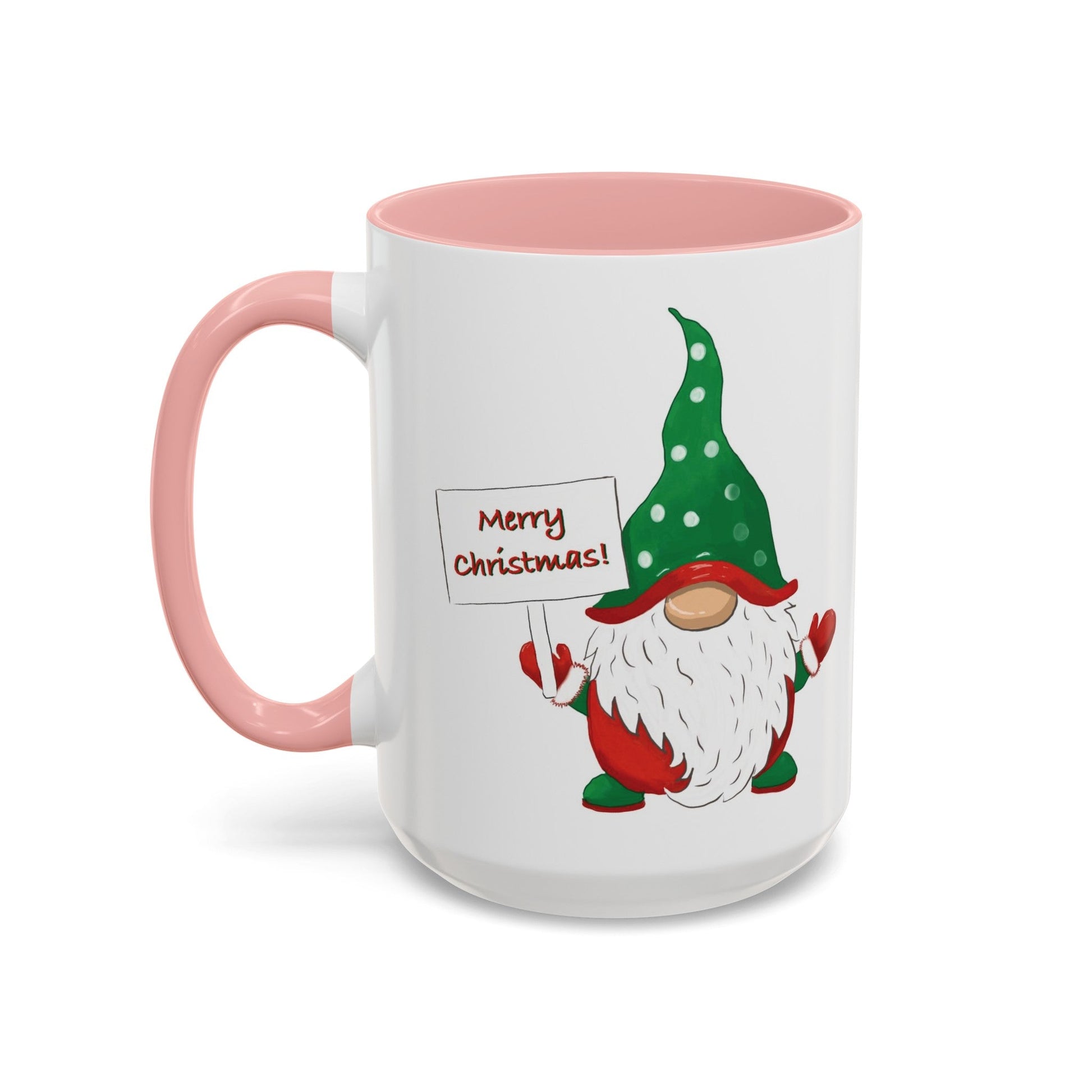 "Kringle" Christmas Gnome Accent Coffee Mug (11oz & 15oz) - Blue Cava