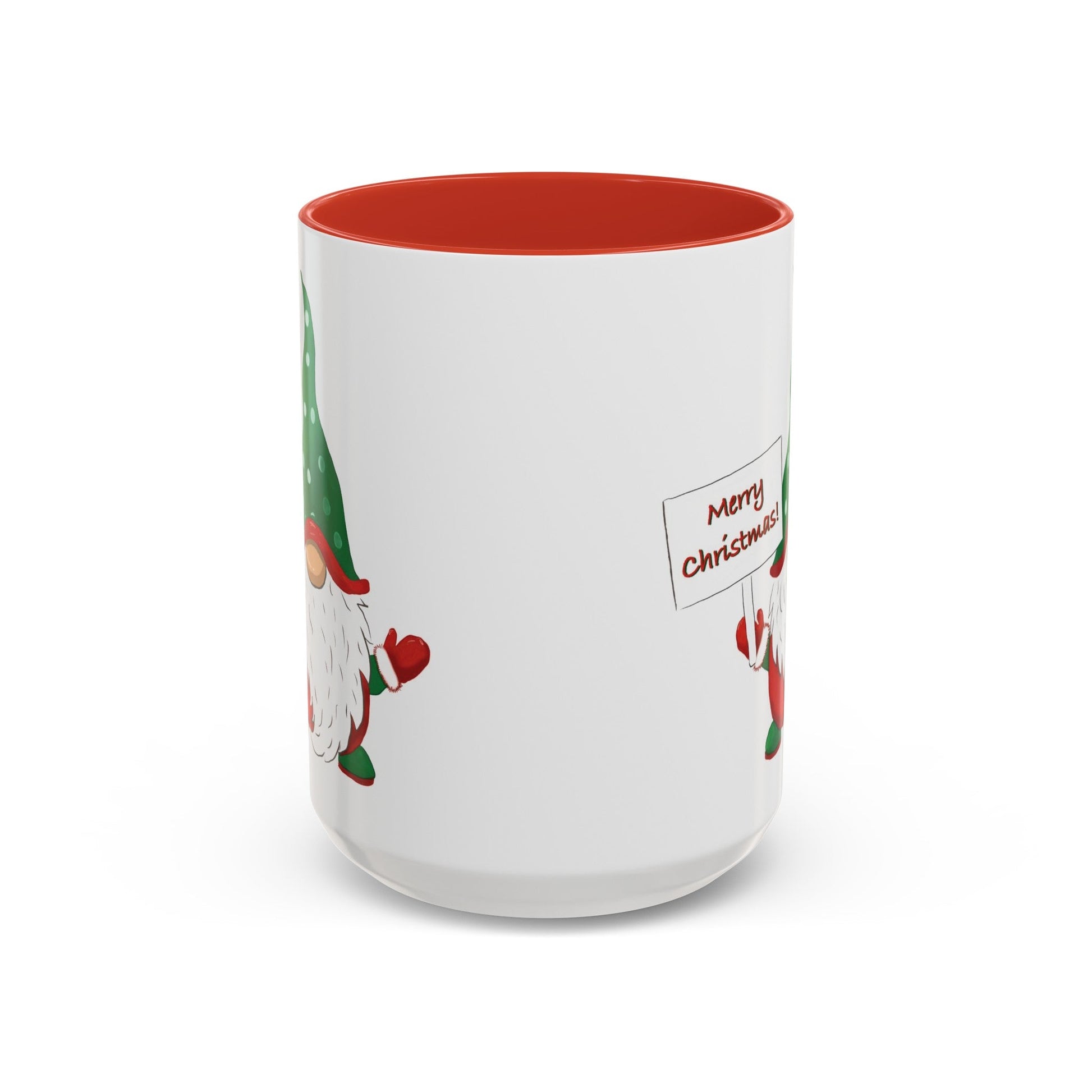 "Kringle" Christmas Gnome Accent Coffee Mug (11oz & 15oz) - Blue Cava